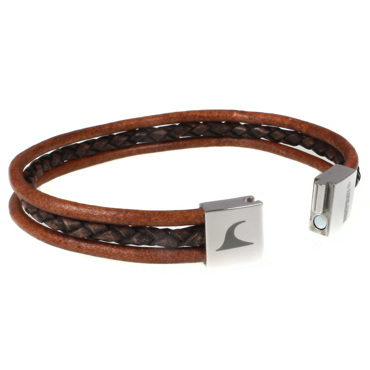 lederarmband-herren-cognac-braun-trio-geflochten-Edelstahlverschluss-offen-shop-r