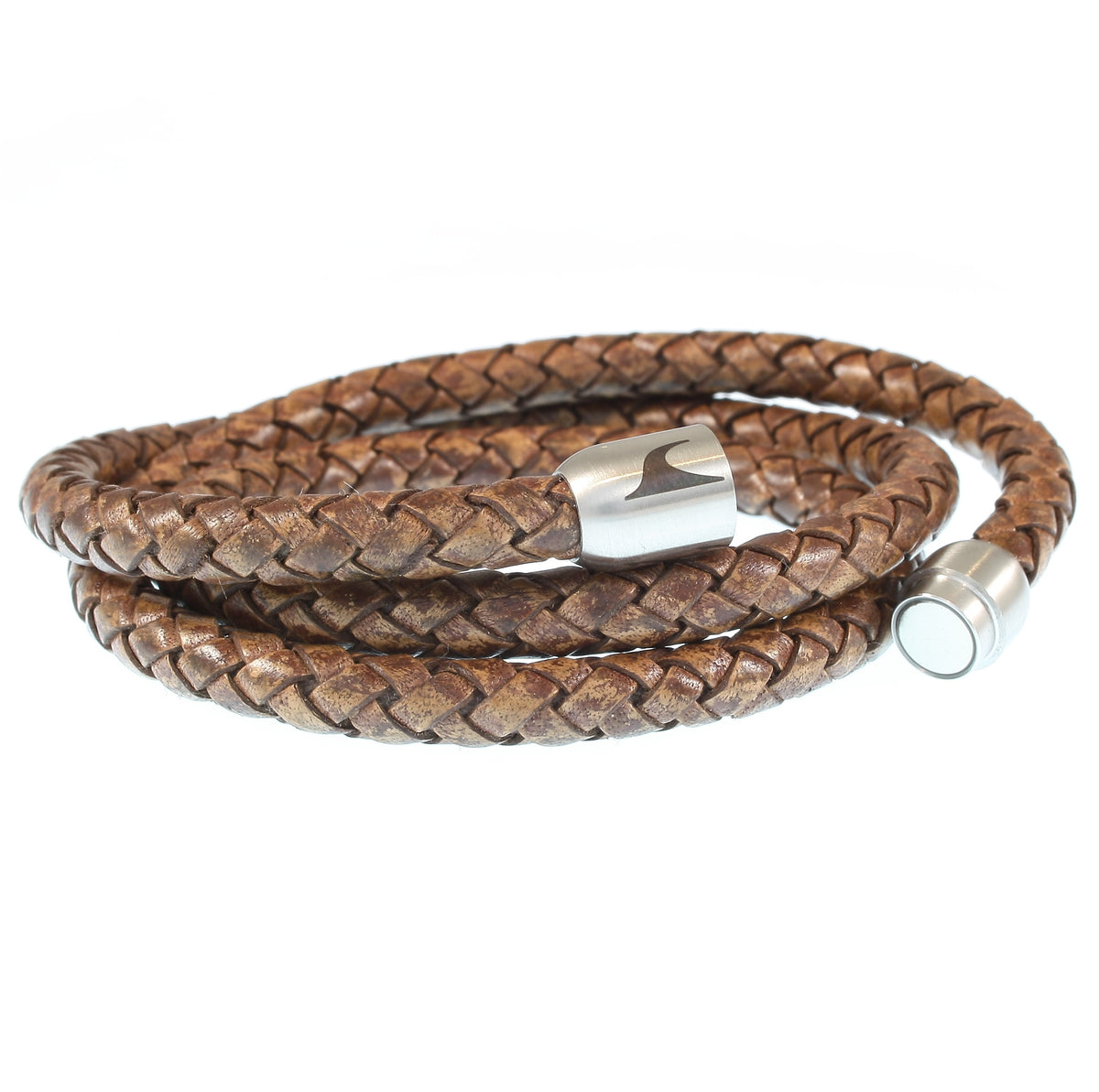 lederarmband-herren-cognac-storm-geflochten-Edelstahlverschluss-offen-wavepirate-shop-f