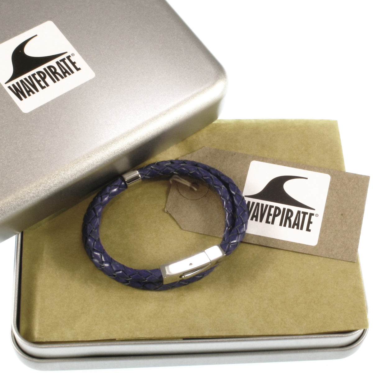 lederarmband-herren-damen-blau-two-geflochten-Edelstahlverschluss-geschenkverpackung-wavepirate-shop-f