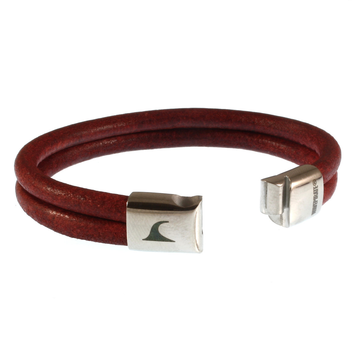 lederarmband-herren-damen-bordeaux-swell-massiv-Edelstahlverschluss-offen-wavepirate-shop-r