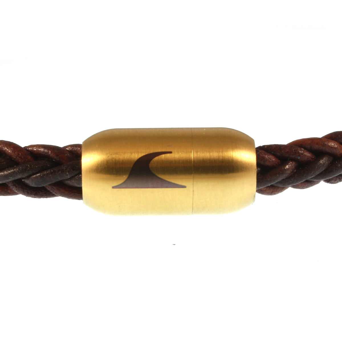 lederarmband-herren-damen-braun-gold-sylt-geflochten-Edelstahlverschluss-detail-wavepirate-shop-8