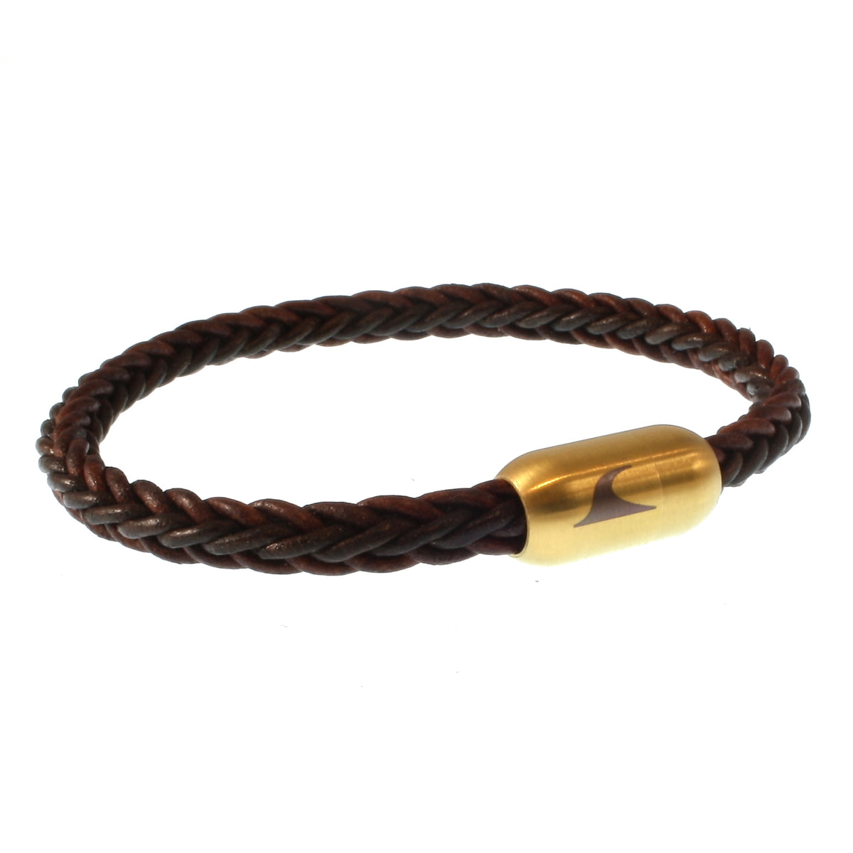 lederarmband-herren-damen-braun-gold-sylt-geflochten-Edelstahlverschluss-vorn-wavepirate-shop-8