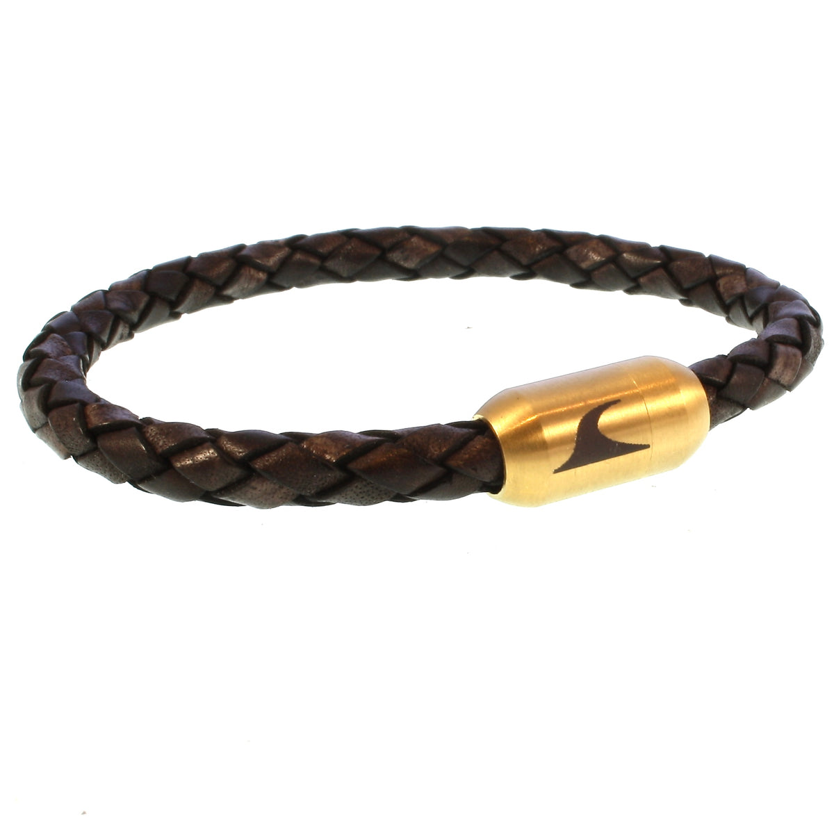 lederarmband-herren-damen-braun-gold-sylt-geflochten-Edelstahlverschluss-vorn-wavepirate-shop-f