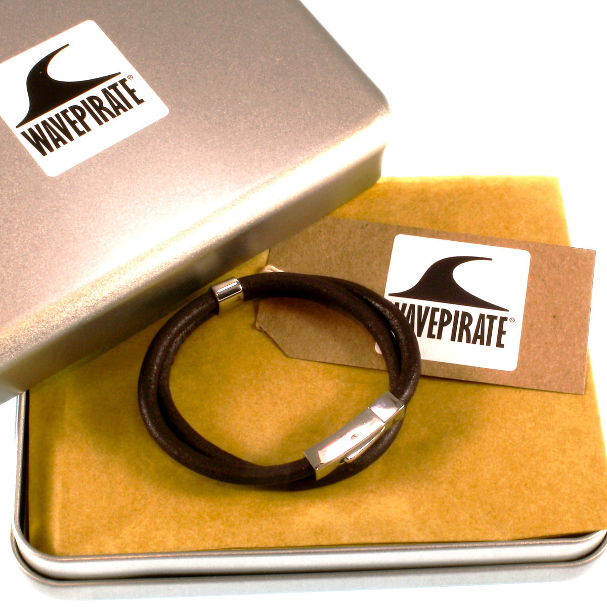 lederarmband-herren-damen-braun-two-massiv-Edelstahlverschluss-geschenkverpackung-wavepirate-shop-r