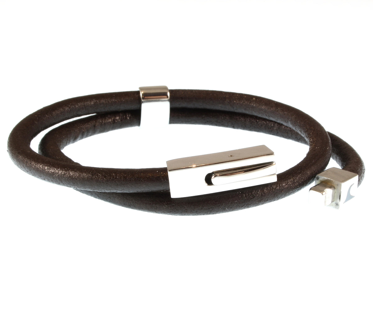 lederarmband-herren-damen-braun-two-massiv-Edelstahlverschluss-offen-wavepirate-shop-r
