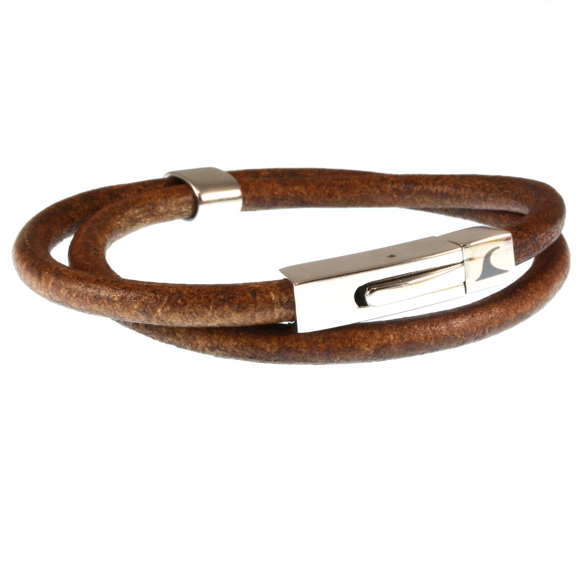 lederarmband-herren-damen-cognac-two-massiv-Edelstahlverschluss-vorn-wavepirate-shop-r