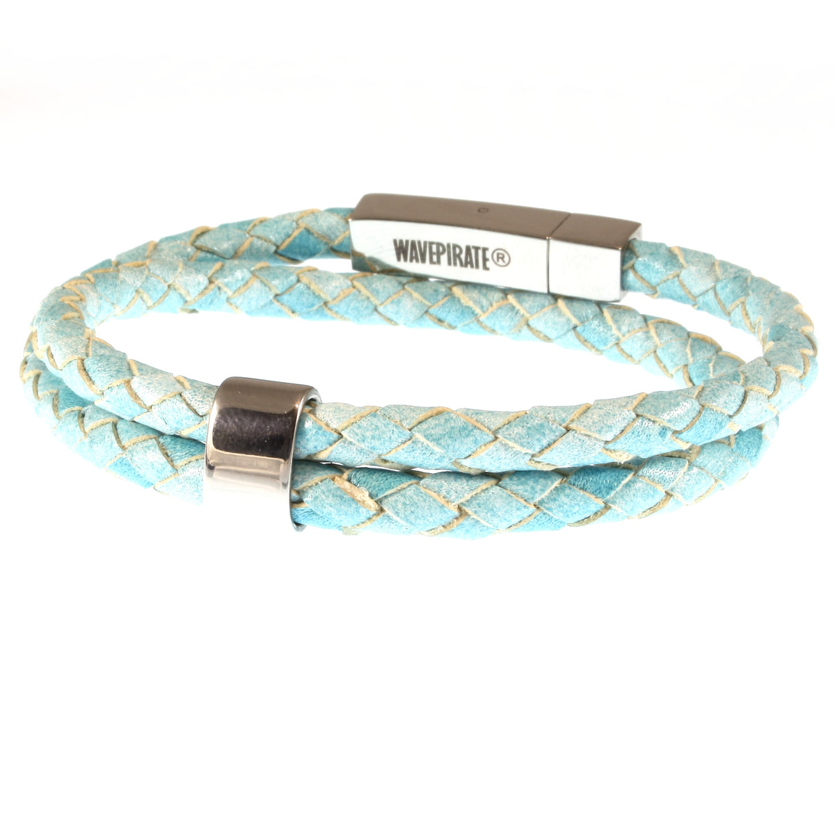 lederarmband-herren-damen-eisblau-two-geflochten-Edelstahlverschluss-hinten-wavepirate-shop-f