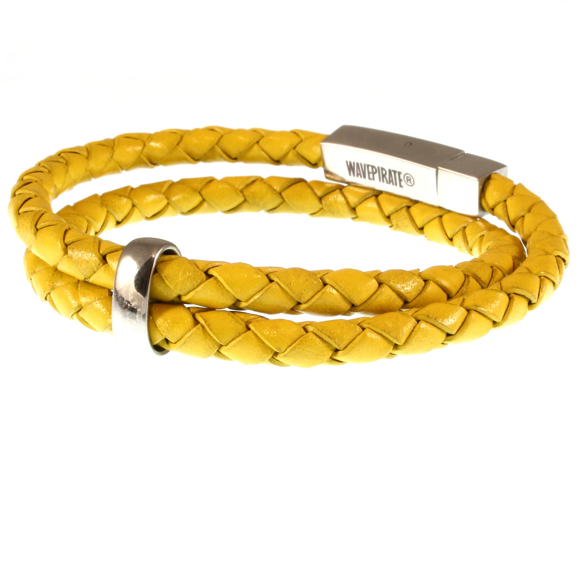 lederarmband-herren-damen-gelb-two-geflochten-Edelstahlverschluss-hinten-wavepirate-shop-f