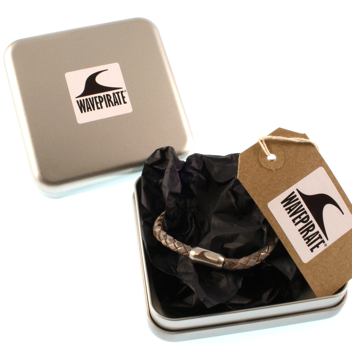lederarmband-herren-damen-grau-m-silber-sylt-geflochten-Edelstahlverschluss-geschenkverpackung-wavepirate-shop-f