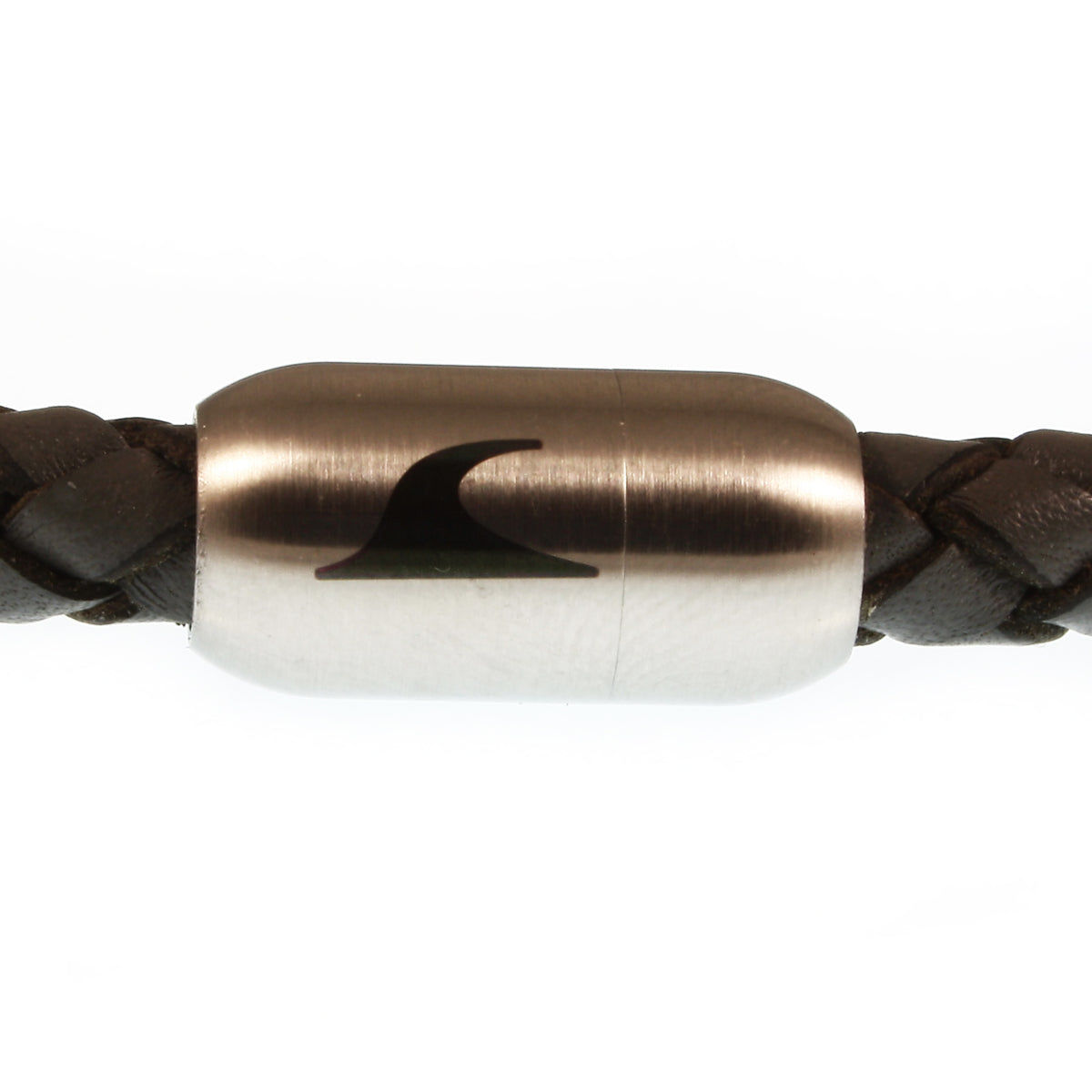 lederarmband-herren-damen-grau-silber-sylt-geflochten-Edelstahlverschluss-detail-wavepirate-shop-f