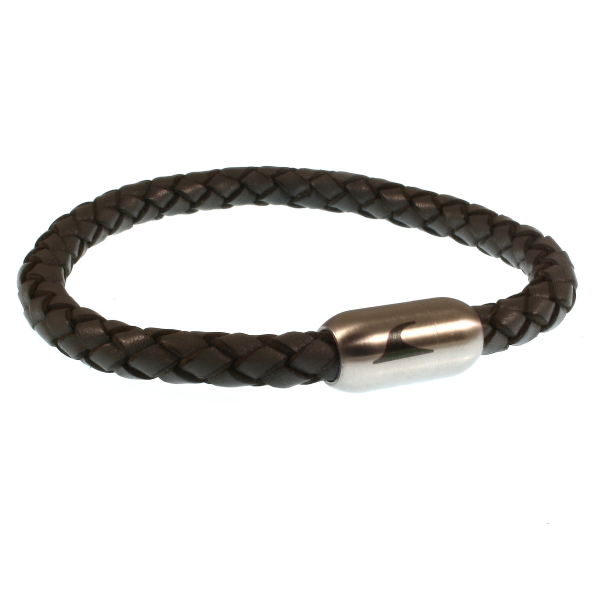 lederarmband-herren-damen-grau-silber-sylt-geflochten-Edelstahlverschluss-vorn-wavepirate-shop-f