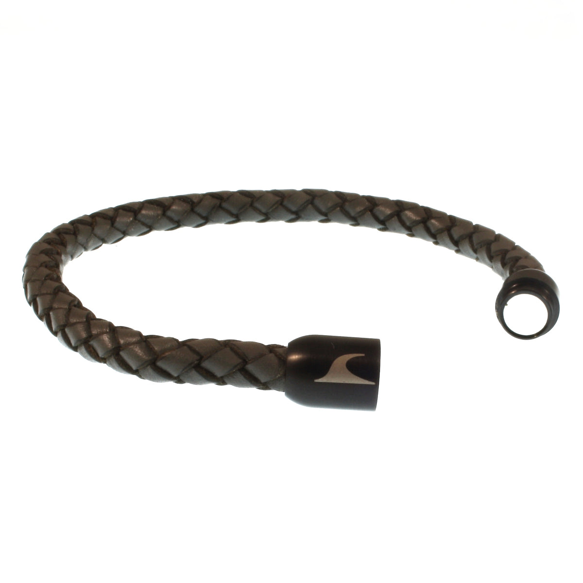 lederarmband-herren-damen-schwarz-sw-sylt-geflochten-Edelstahlverschluss-offen-wavepirate-shop-f