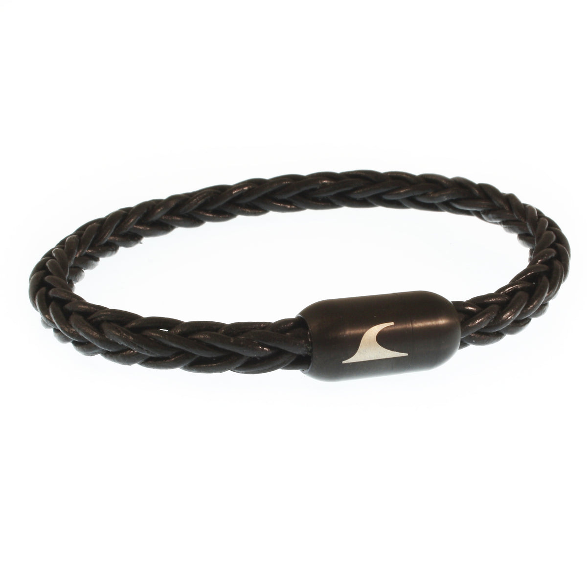 lederarmband-herren-damen-schwarz-sylt-geflochten-Edelstahlverschluss-vorn-wavepirate-shop-8
