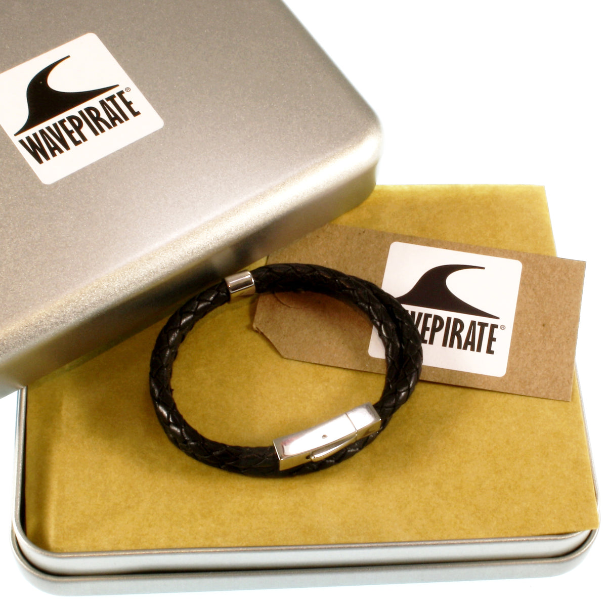 lederarmband-herren-damen-schwarz-two-geflochten-Edelstahlverschluss-geschenkverpackung-wavepirate-shop-f