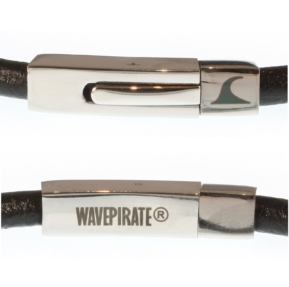 lederarmband-herren-damen-schwarz-two-massiv-Edelstahlverschluss-detail-wavepirate-shop-r