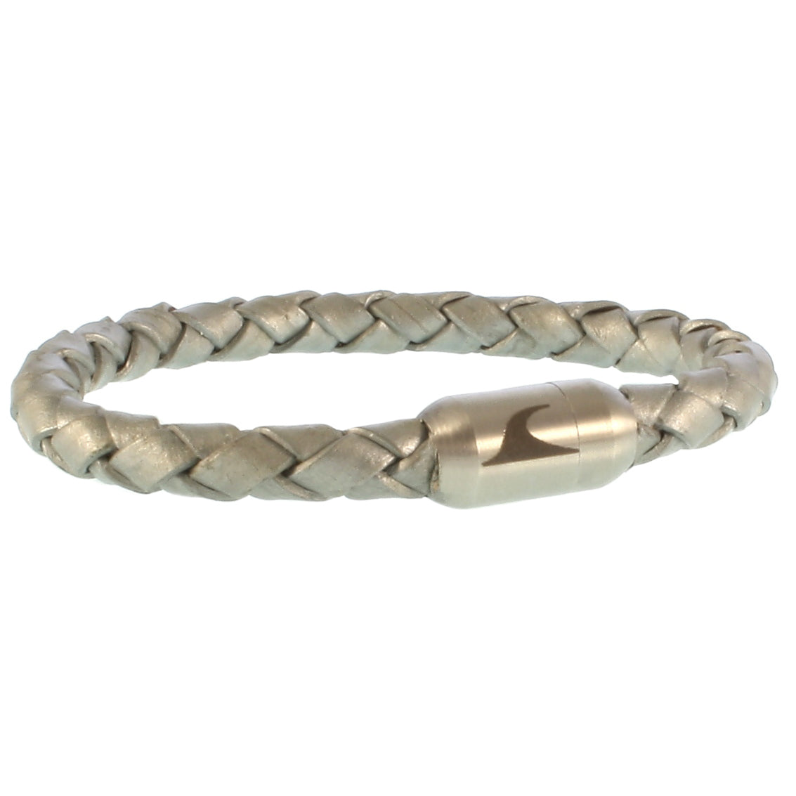 lederarmband-herren-damen-silber-sylt-geflochten-Edelstahlverschluss-vorn-wavepirate-shop-f