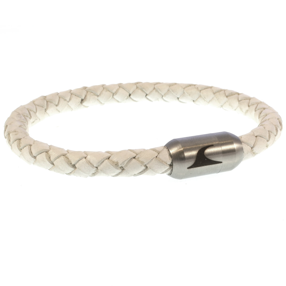 lederarmband-herren-damen-weiss-silber-sylt-geflochten-Edelstahlverschluss-vorn-wavepirate-shop-f