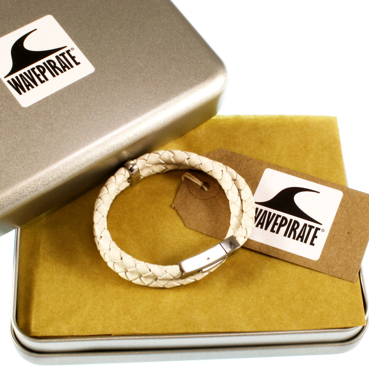 lederarmband-herren-damen-weiss-two-geflochten-Edelstahlverschluss-geschenkverpackung-wavepirate-shop-f