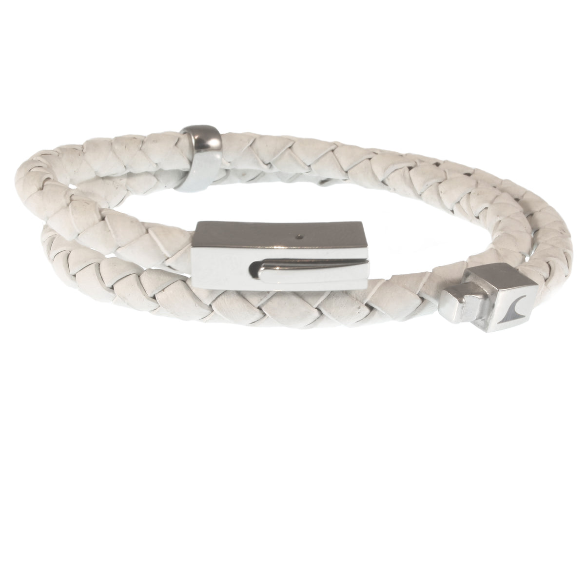 lederarmband-herren-damen-weiss-two-geflochten-Edelstahlverschluss-offen-wavepirate-shop-f