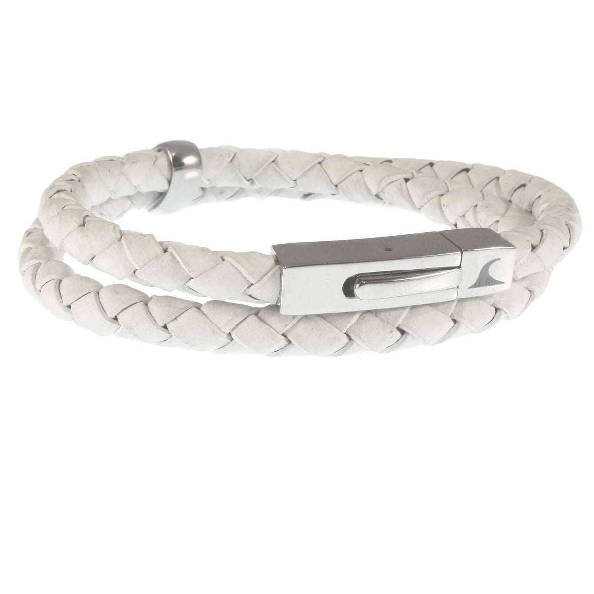 lederarmband-herren-damen-weiss-two-geflochten-Edelstahlverschluss-vorn-wavepirate-shop-f
