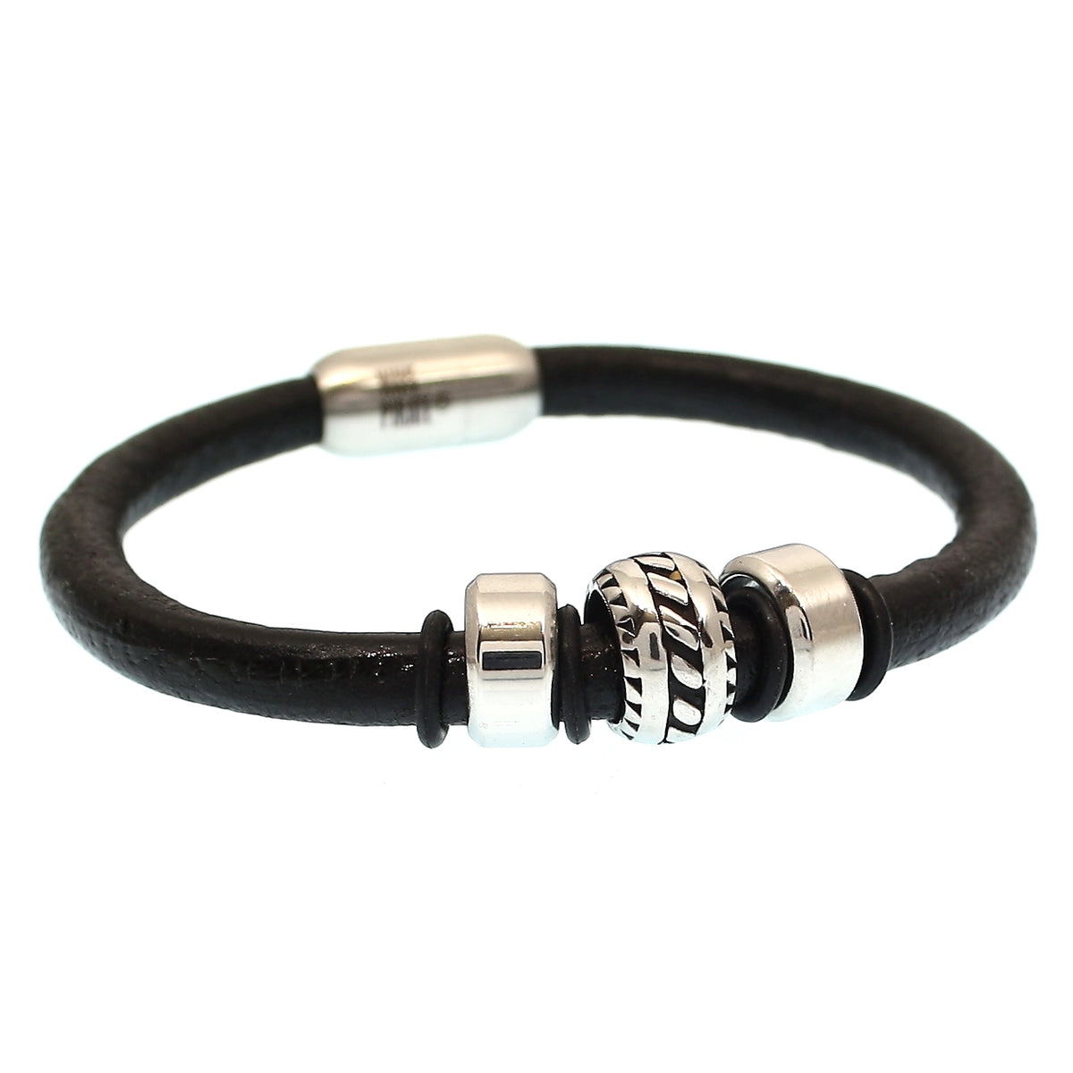 lederarmband-herren-schwarz-silber-steel-massiv-Edelstahlverschluss-hinten-wavepirate-shop-r