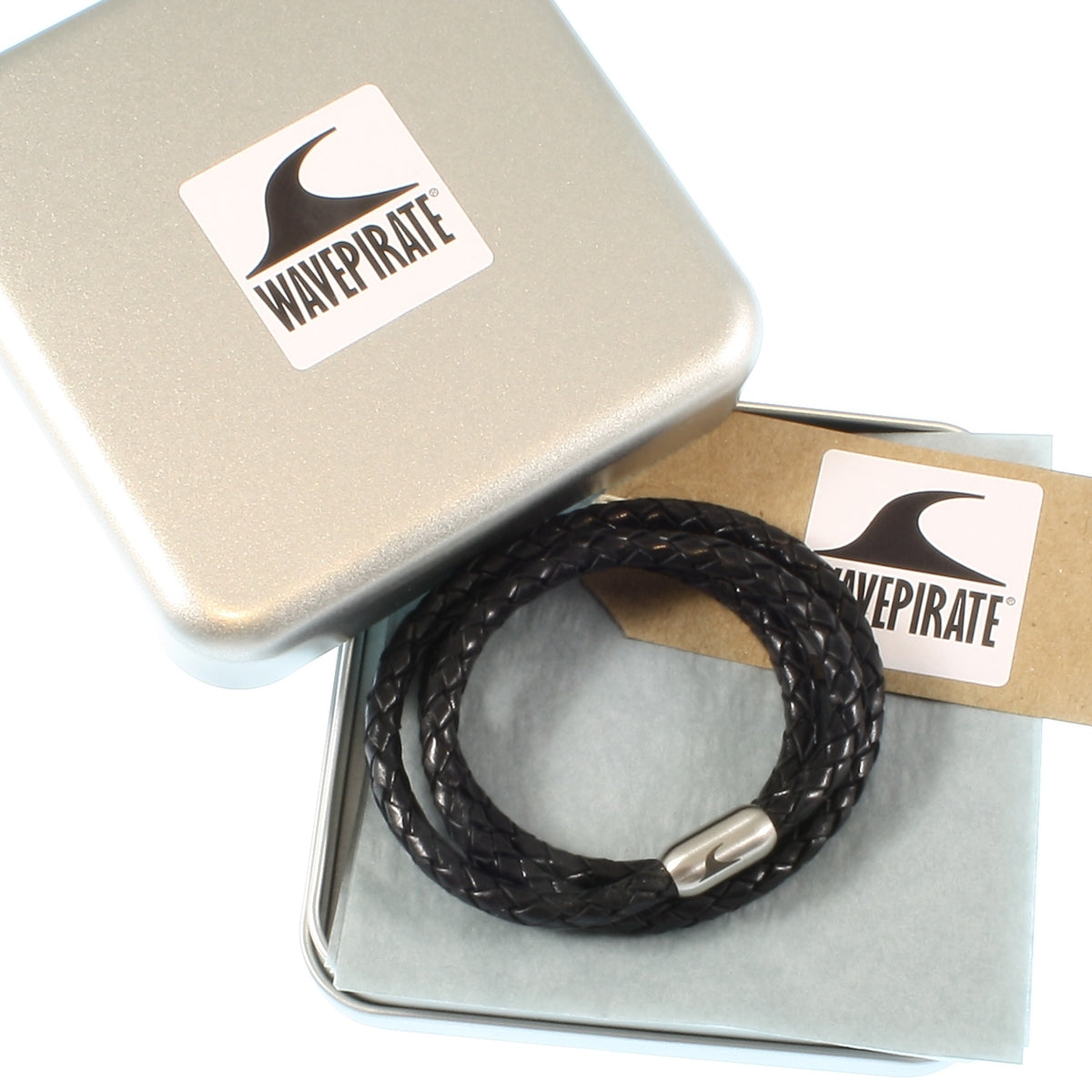 lederarmband-herren-schwarz-storm-geflochten-Edelstahlverschluss-geschenkverpackung-wavepirate-shop-f