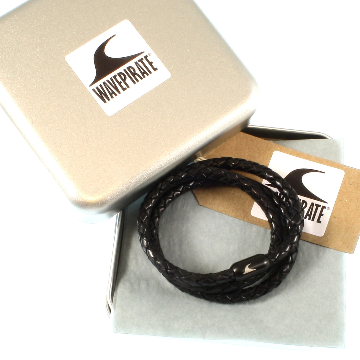 lederarmband-herren-schwarz-sw-storm-geflochten-Edelstahlverschluss-geschenkverpackung-wavepirate-shop-f