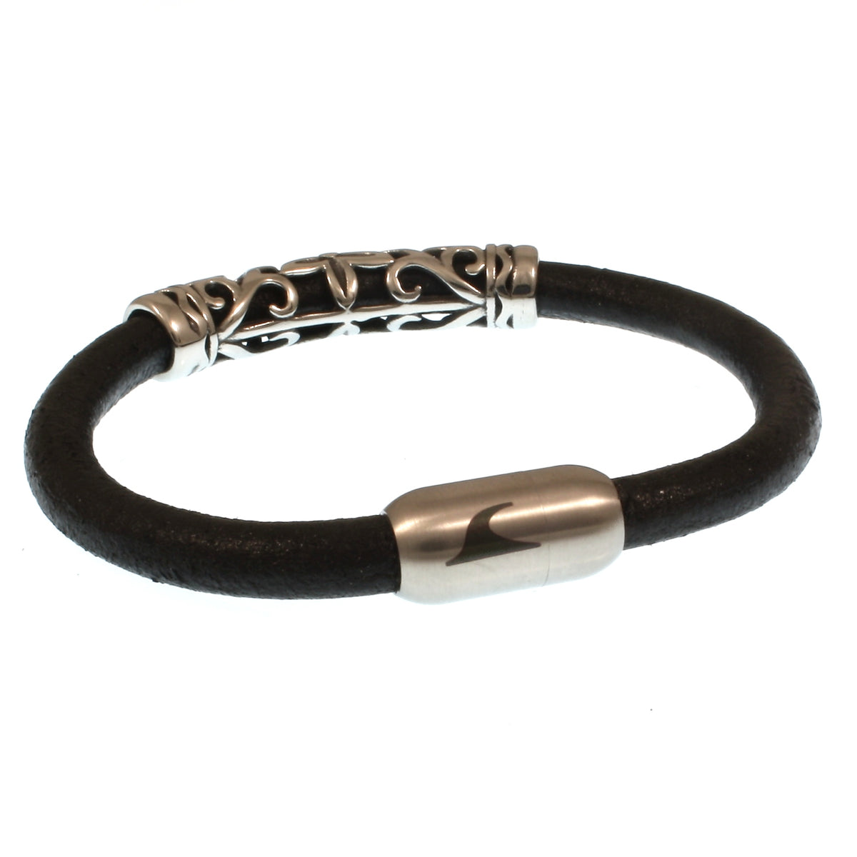 lederarmband-herren-schwarz-sylt-xo-massiv-Edelstahlverschluss-hinten-wavepirate-shop-r