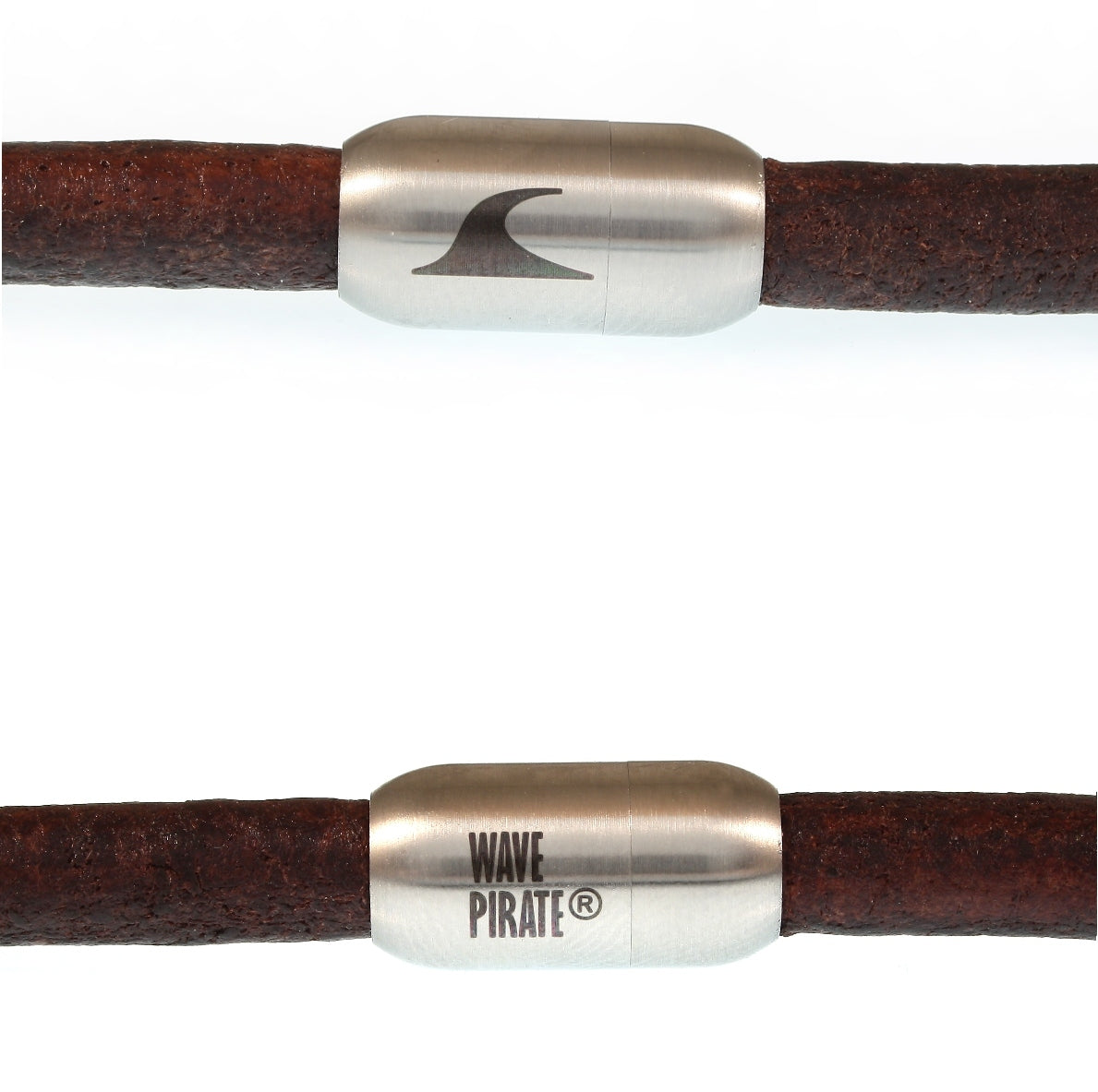 lederhalskette-Herren-braun-silber-steel-massiv-Edelstahlverschluss-detail-wavepirate-shop-r