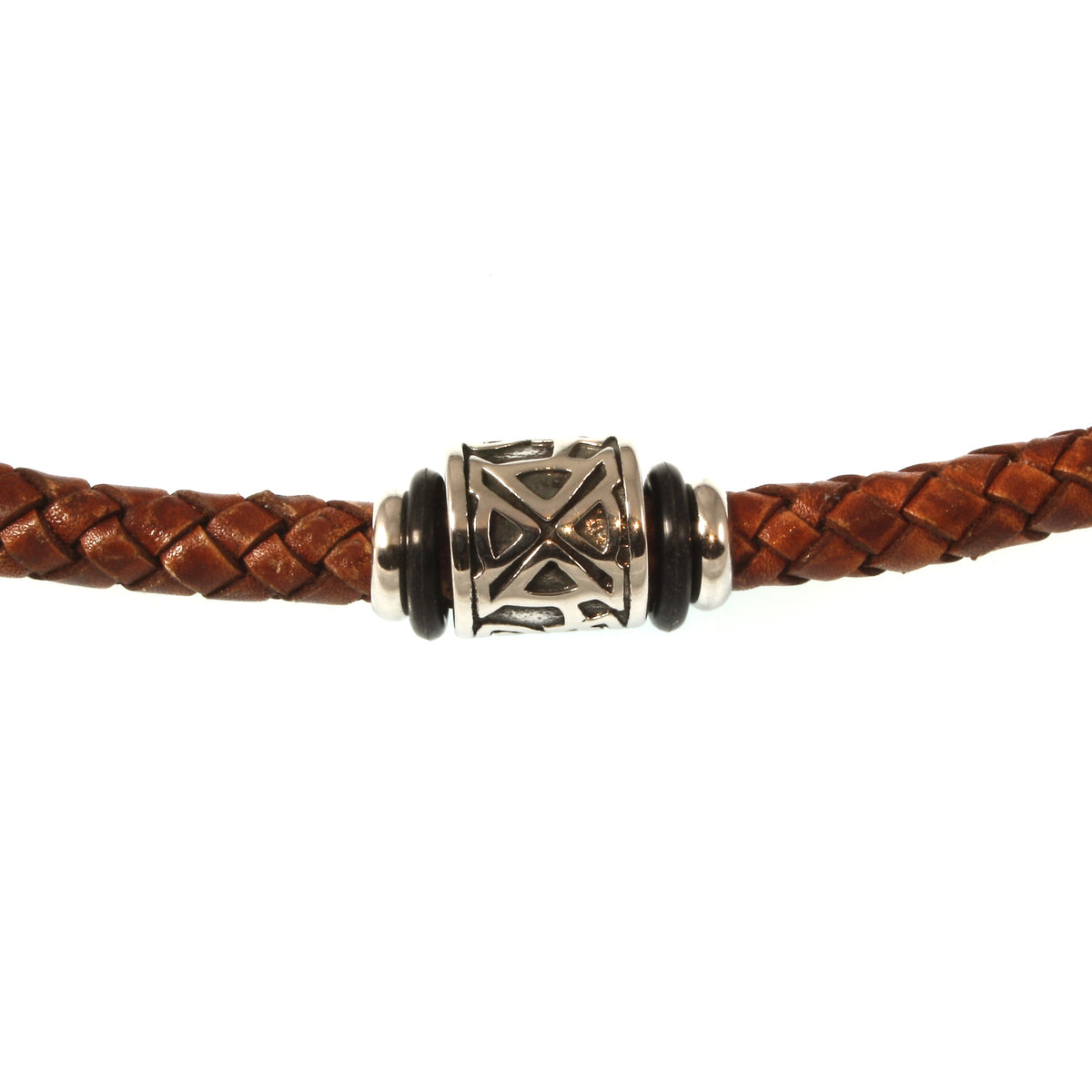 lederhalskette-Herren-damen-cognac-braun-shine-geflochten-Edelstahlverschluss-detail-wavepirate-shop-f