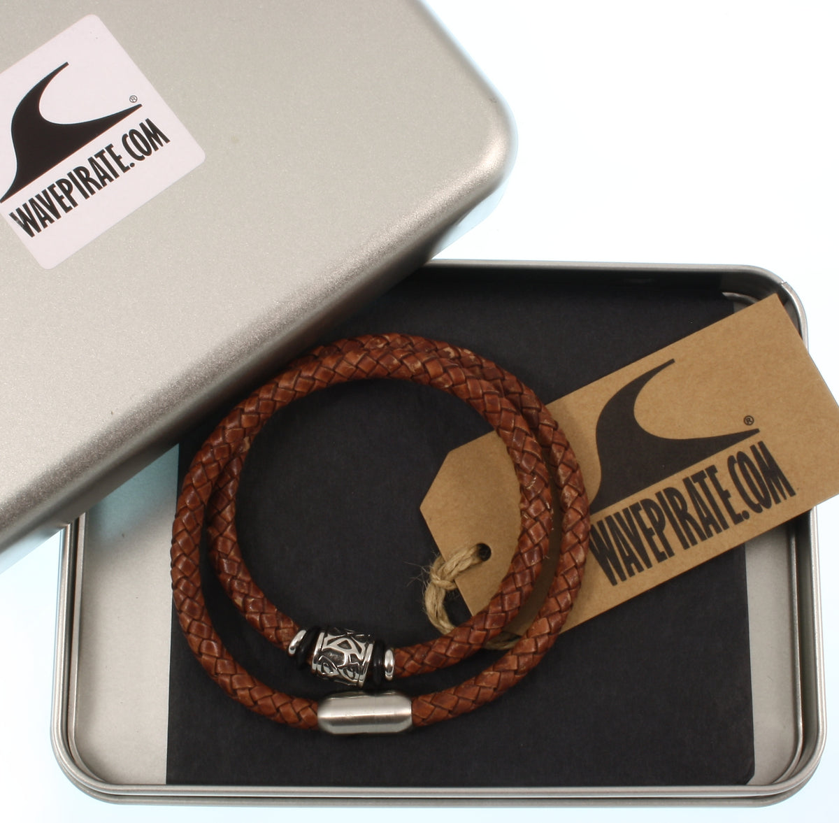lederhalskette-Herren-damen-cognac-braun-shine-geflochten-Edelstahlverschluss-geschenkverpackung-wavepirate-shop-f