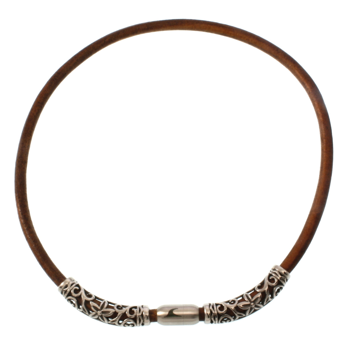 lederhalskette-herren-damen-braun-silber-xo2-riemen-massiv-Edelstahlverschluss-vorn-wavepirate-shop-r
