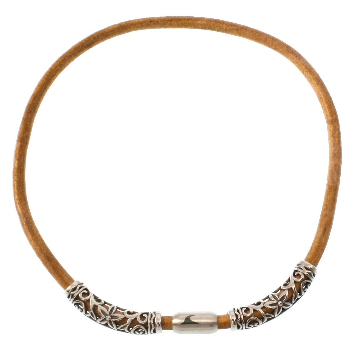 lederhalskette-herren-damen-cognac-silber-xo2-riemen-massiv-Edelstahlverschluss-vorn-wavepirate-shop-r
