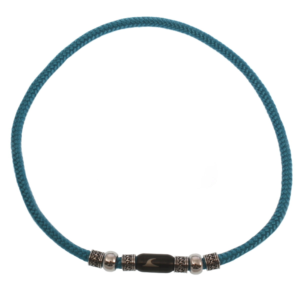 segeltau-halskette-Herren-damen-atoll-blau-schwarz-geflochten-Edelstahlverschluss-vorn-wavepirate-shop-st
