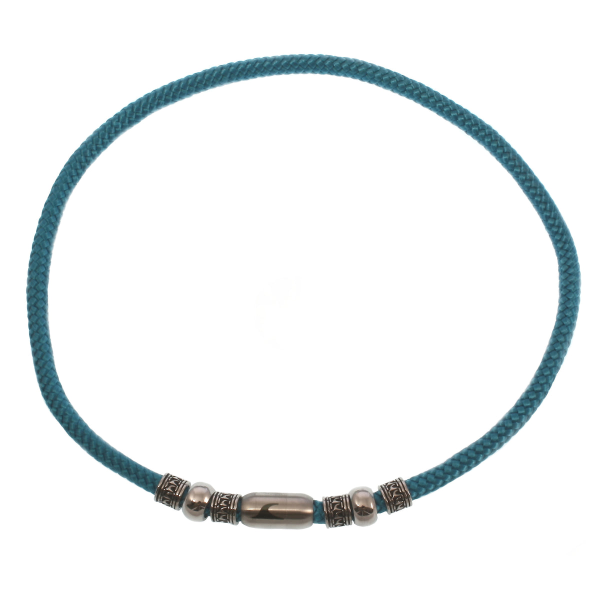 segeltau-halskette-Herren-damen-atoll-blau-silber-geflochten-Edelstahlverschluss-vorn-wavepirate-shop-st