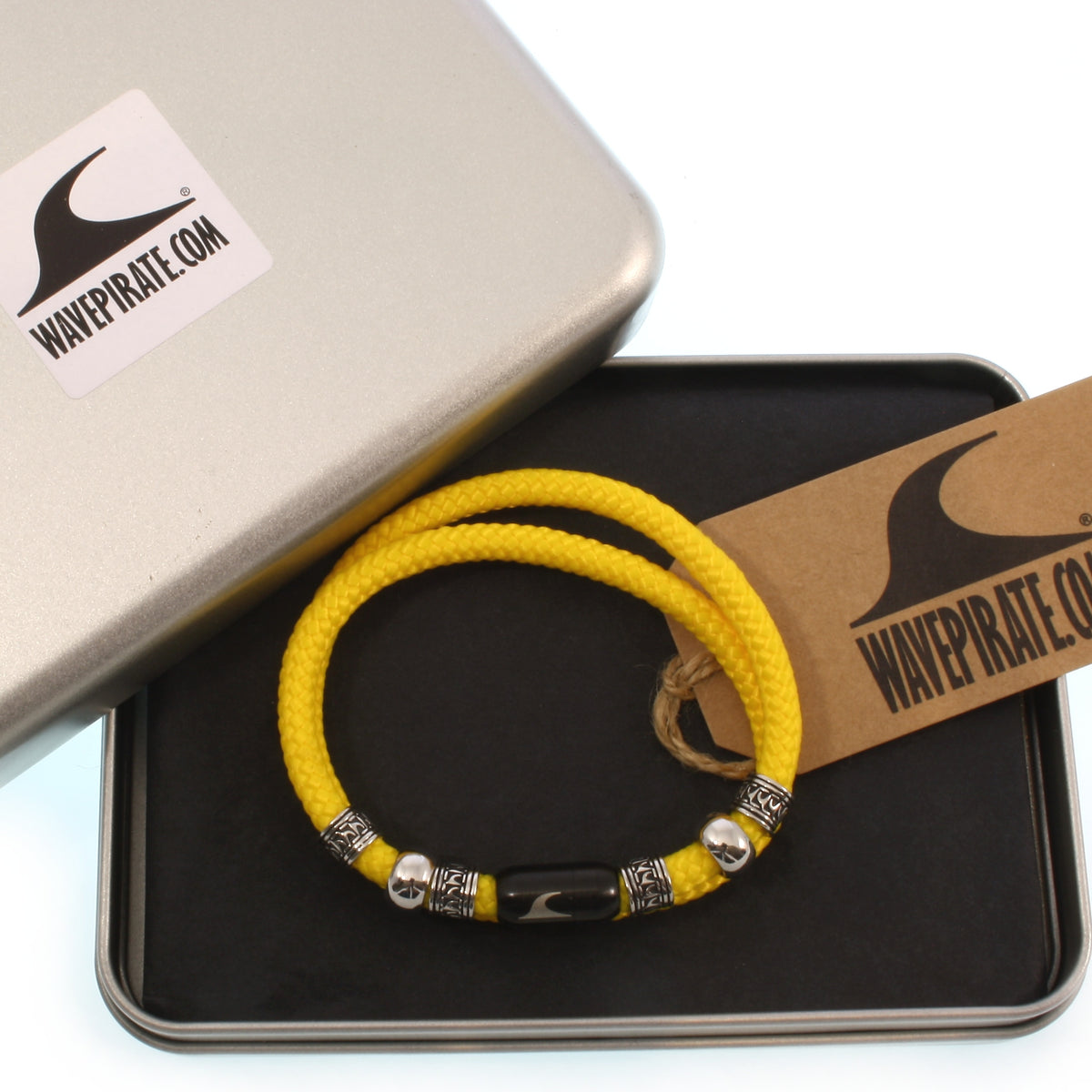 segeltau-halskette-Herren-damen-atoll-gelb-schwarz-geflochten-Edelstahlverschluss-geschenkverpackung-wavepirate-shop-st