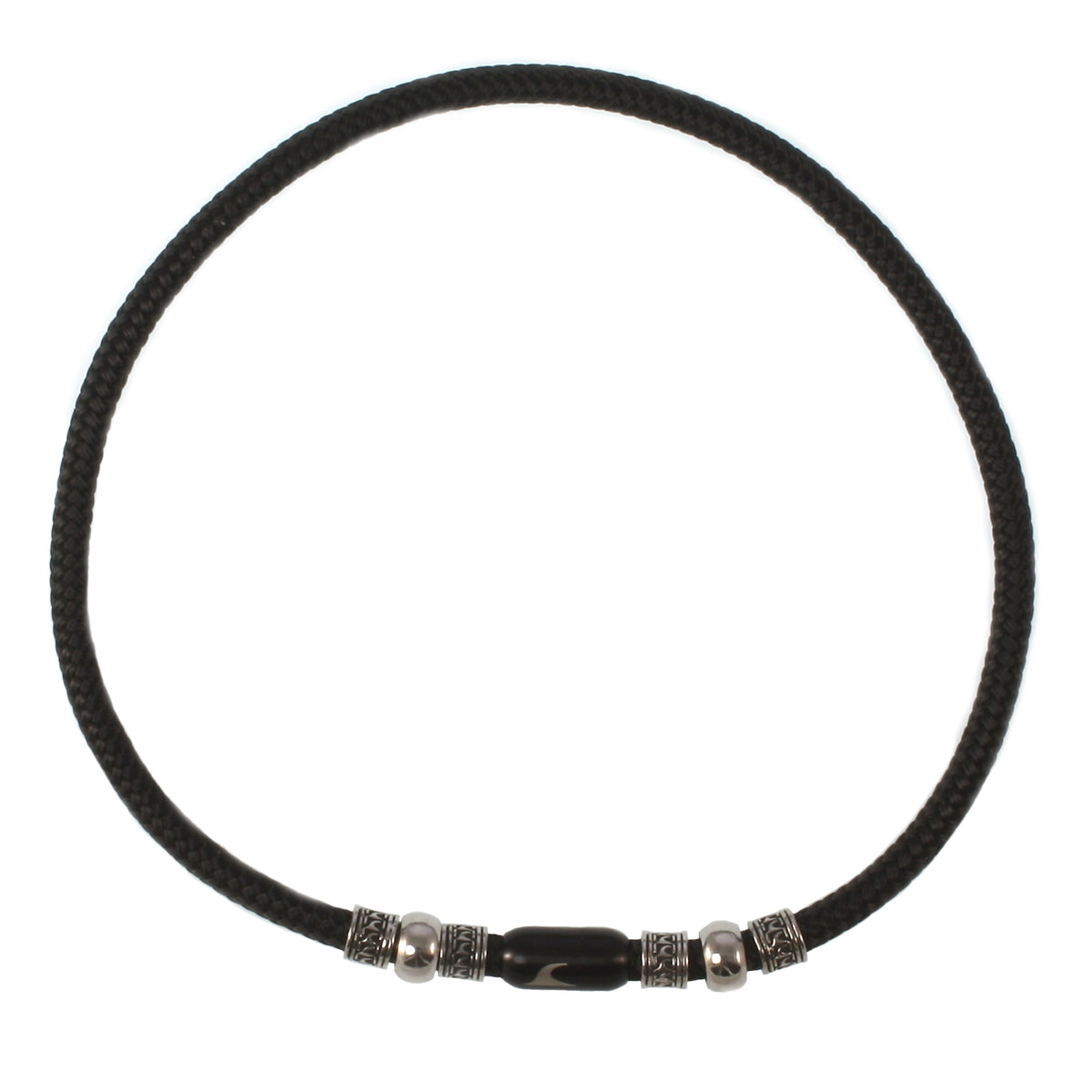segeltau-halskette-Herren-damen-atoll-schwarz-geflochten-Edelstahlverschluss-vorn-wavepirate-shop-st