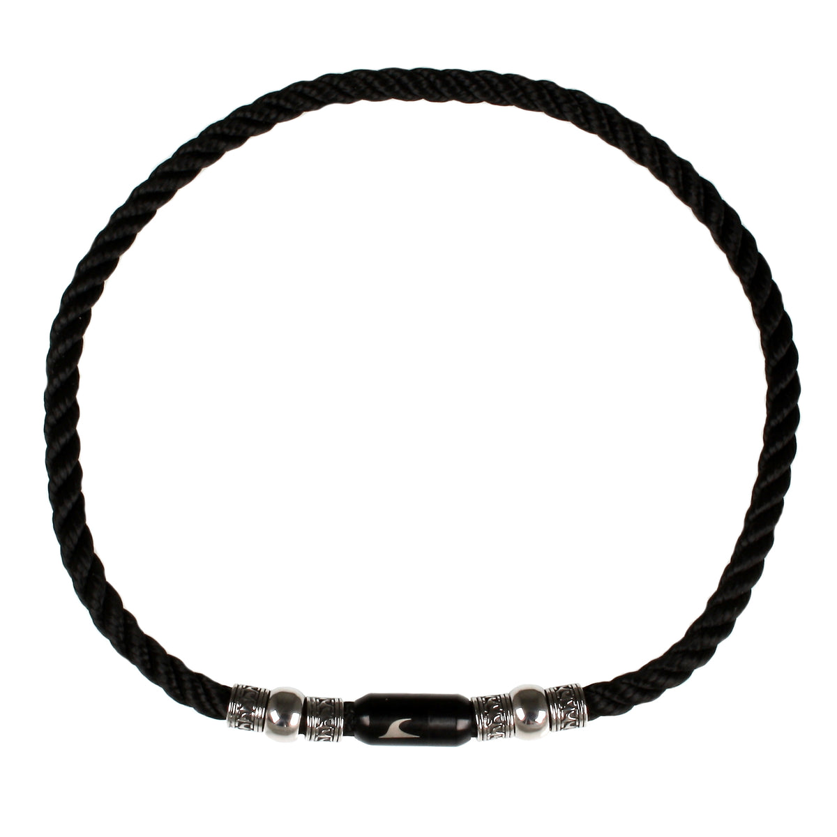 segeltau-halskette-Herren-damen-atoll-schwarz-kordel-geflochten-Edelstahlverschluss-vorn-wavepirate-shop-k