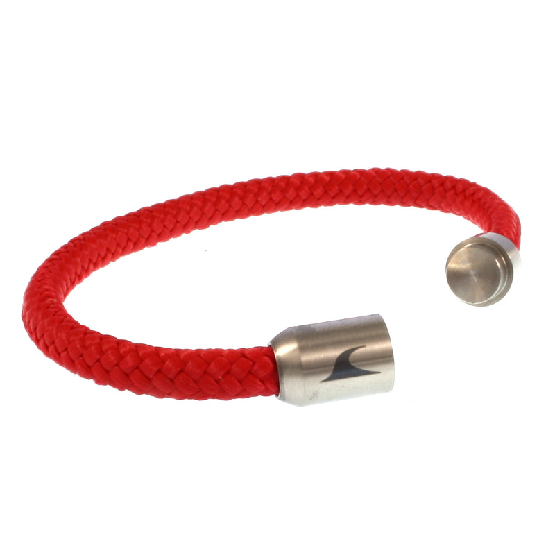 segeltauarmband-damen-herren-rot-silber-sylt-geflochten-Edelstahlverschluss-offen-wavepirate-shop-st