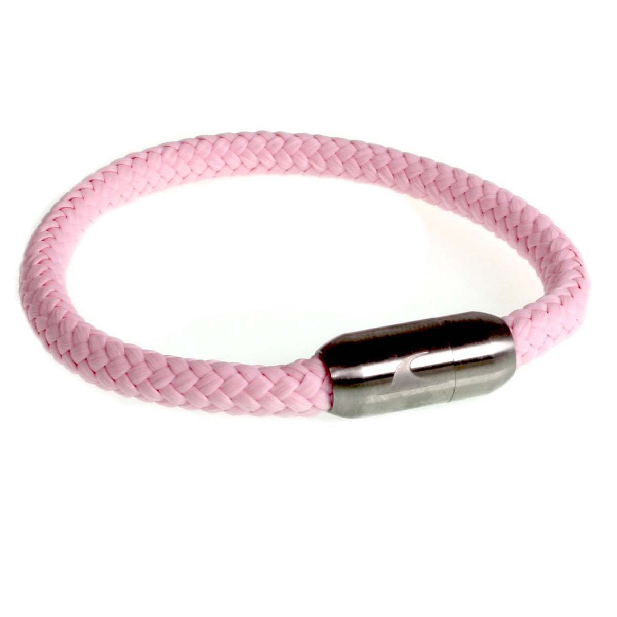 segeltauarmband-damen-rosa-silber-sylt-geflochten-Edelstahlverschluss-vorn-wavepirate-shop-st
