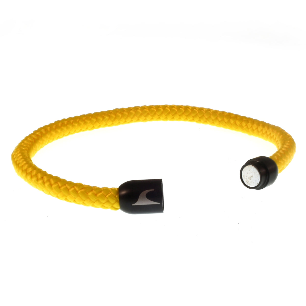 segeltauarmband-herren-damen-gelb-schwarz-sylt-geflochten-Edelstahlverschluss-offen-wavepirate-shop-st