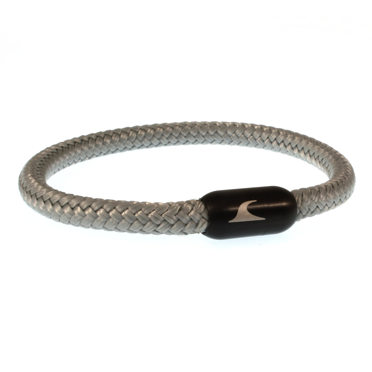 segeltauarmband-herren-damen-grau-schwarz-sylt-geflochten-Edelstahlverschluss-vorn-wavepirate-shop-st