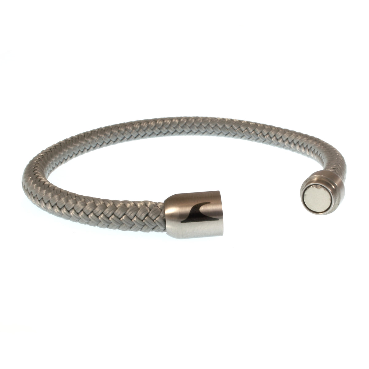 segeltauarmband-herren-damen-grau-silber-sylt-geflochten-Edelstahlverschluss-offen-wavepirate-shop-st