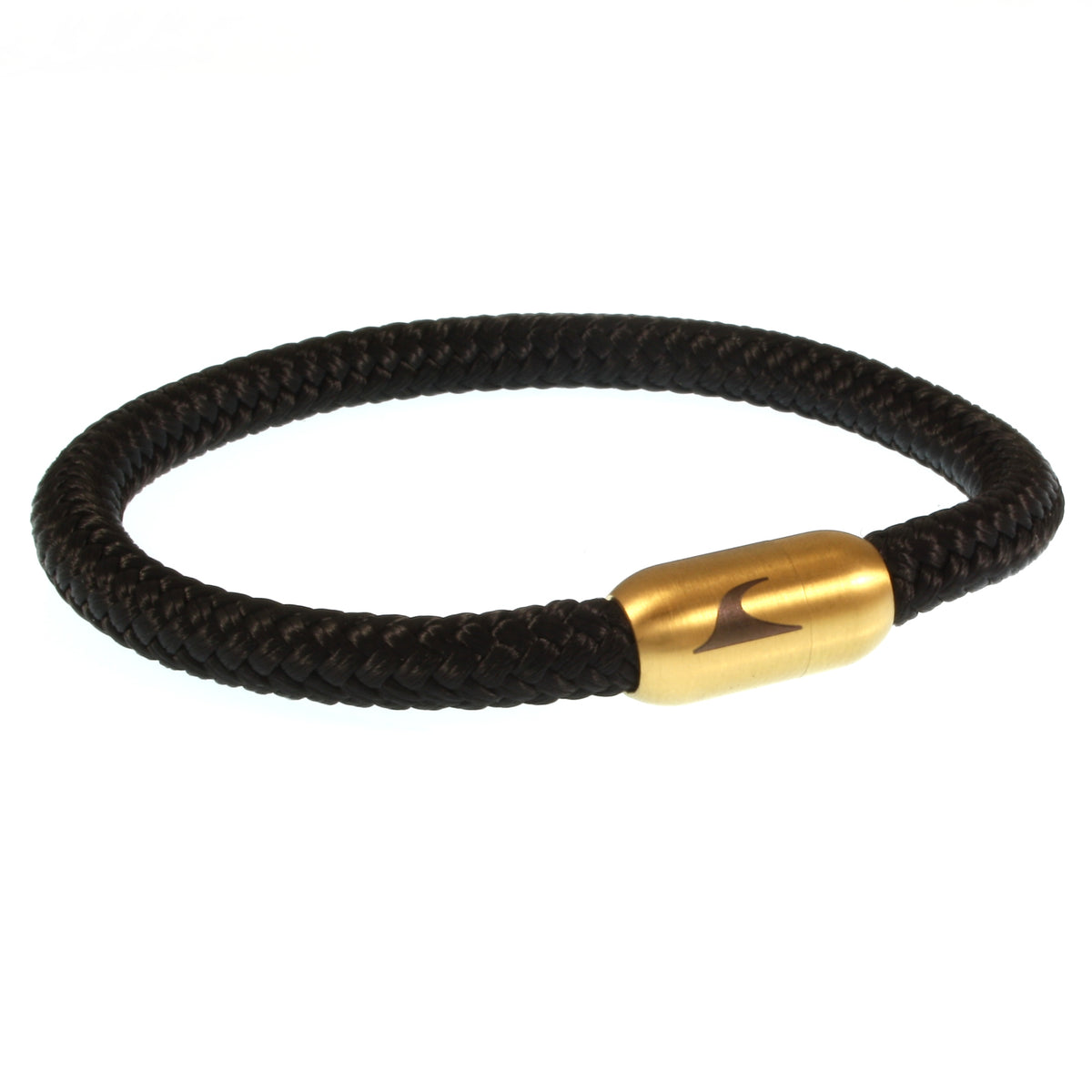 segeltauarmband-herren-damen-schwarz-gold-sylt-geflochten-Edelstahlverschluss-vorn-wavepirate-shop-st