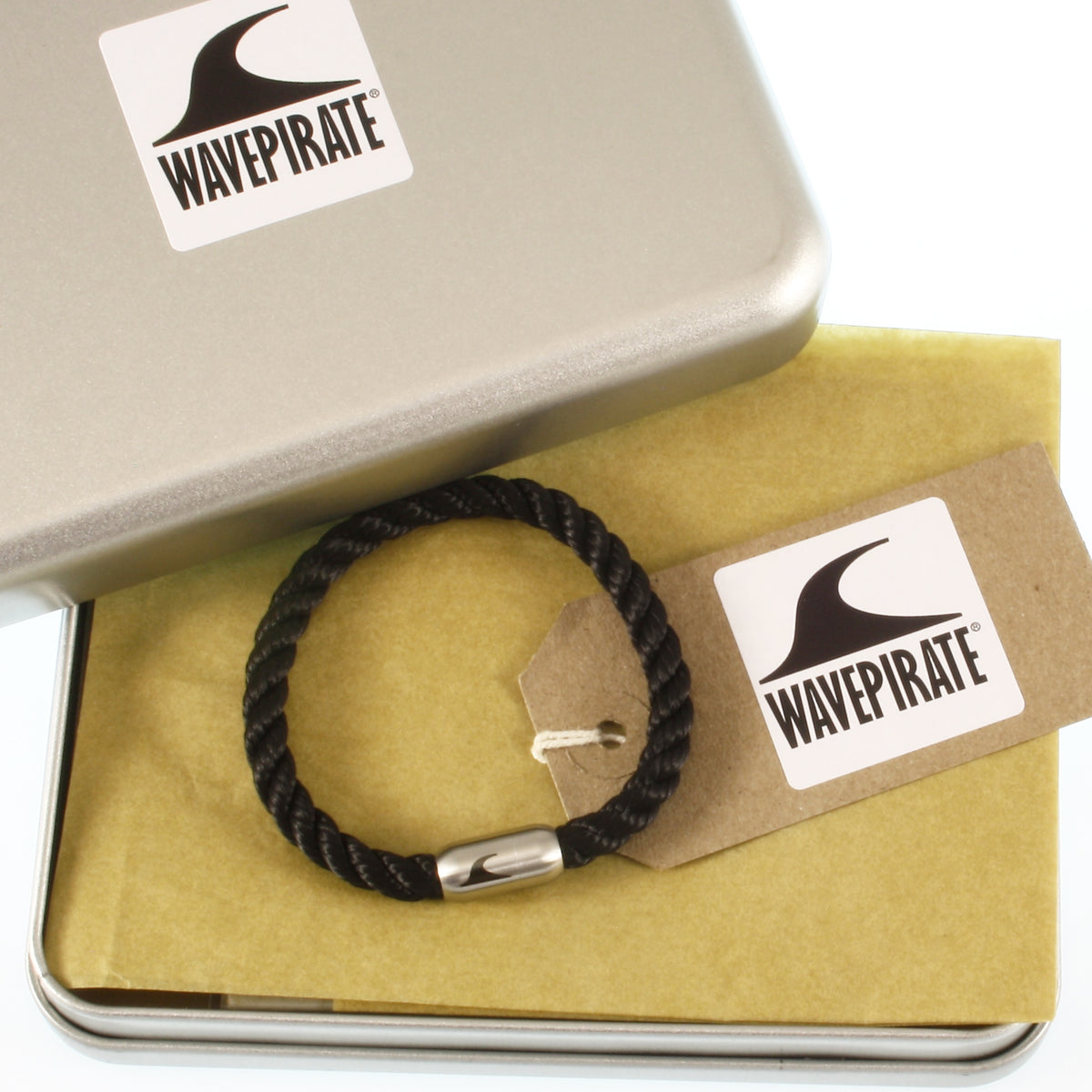 segeltauarmband-herren-damen-schwarz-silber-sylt-kordel-Edelstahlverschluss-geschenkverpackung-wavepirate-shop-k