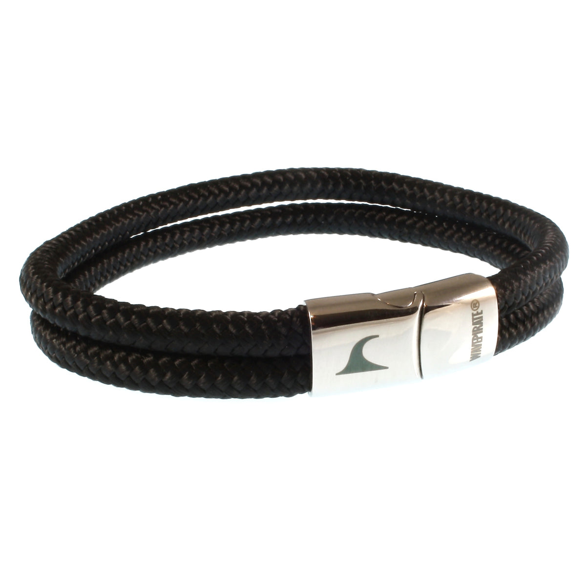 segeltauarmband-herren-damen-schwarz-swell-geflochten-Edelstahlverschluss-vorn-wavepirate-shop-st