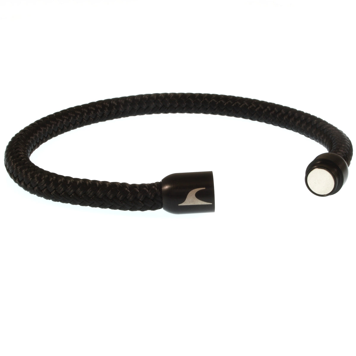 segeltauarmband-herren-damen-schwarz-sylt-geflochten-Edelstahlverschluss-offen-wavepirate-shop-st
