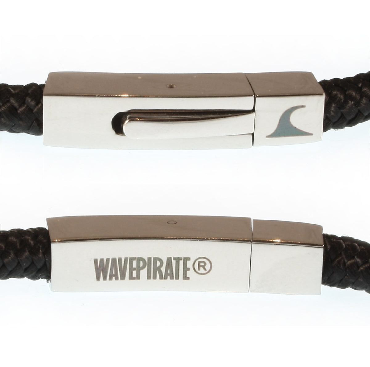 segeltauarmband-herren-damen-schwarz-two-geflochten-Edelstahlverschluss-detail-wavepirate-shop-st