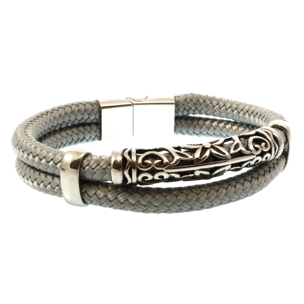 segeltauarmband-herren-grau-xo-geflochten-Edelstahlverschluss-vorn-wavepirate-shop-st