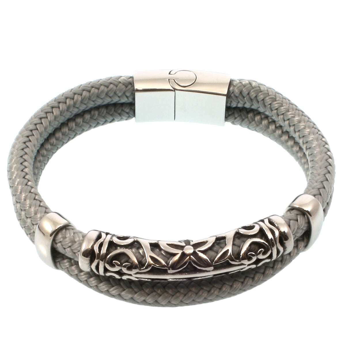 segeltauarmband-herren-grau-xo-geflochten-Edelstahlverschluss-vorn-wavepirate-shop-st1